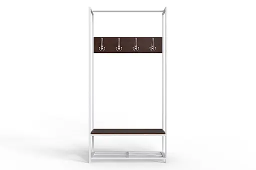 Вішалка модульна підлогова Ferrum-decor Треліс 13 180x90x38 білий ДСП Венге 16мм (FRD-104336) - фото 4