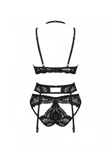 Комплект білизни Obsessive Alessya M/L чорний - фото 6