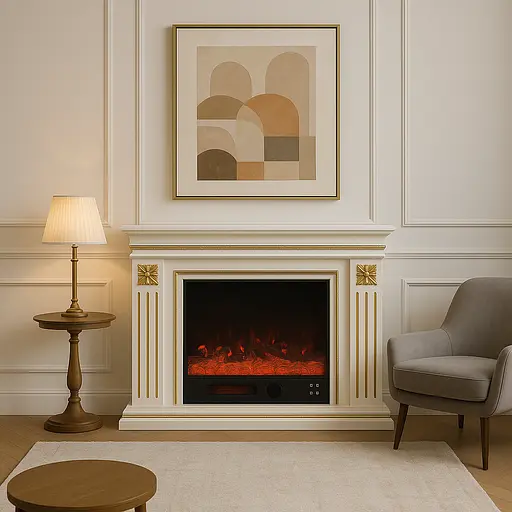 Електричний камін Valencia Gold Bluetooth звук потріскування дров 1500Вт (10080115) - фото 2