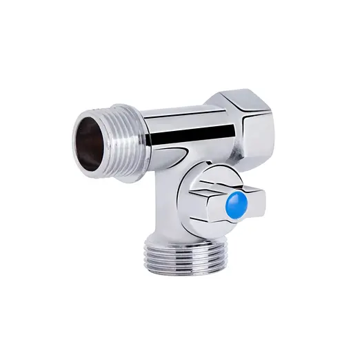 Кран приладовий кульовий SD Plus 1/2"х3/4"х1/2" ЗЗВ SD186W152015 - фото 1