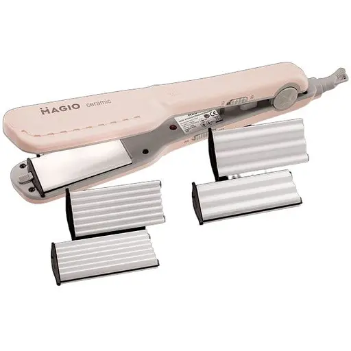 Щипцы для волос Magio МG-175P, 25 Вт, керамические пластины, 2 насадки гофре