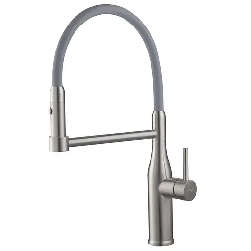 Смеситель для кухни с силиконовым изливом Koer KI-70005-02 KR3388 Нержавеющая сталь - фото 1