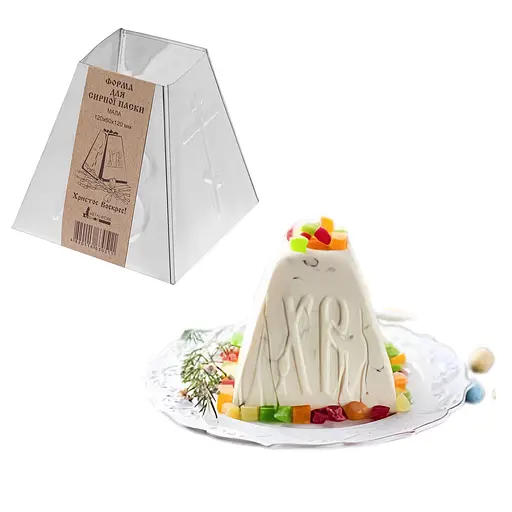 Форма великодня металева для сирної паски (мала) 0.5 кг, Metalworkshop Сірий 84574 - фото 1