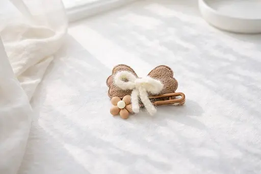 Набір шпильок для волосся об'ємними бантиками та квітковими елементами 24 шт. - фото 3