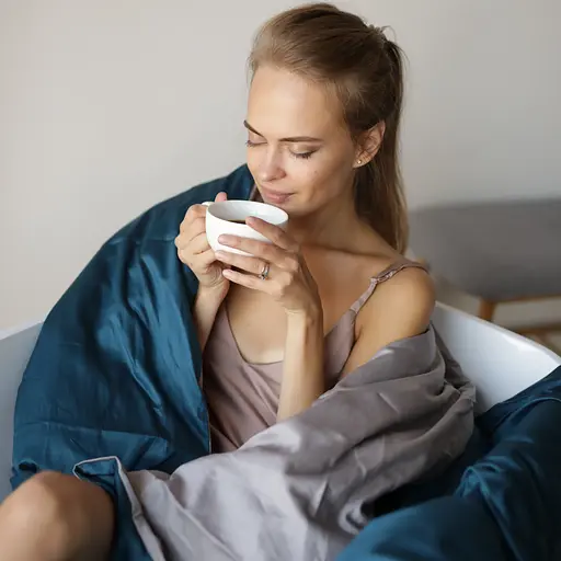 Комплект постельного белья сатин 100% хлопок бирюзово синий Laguna - двуспальный - фото 4