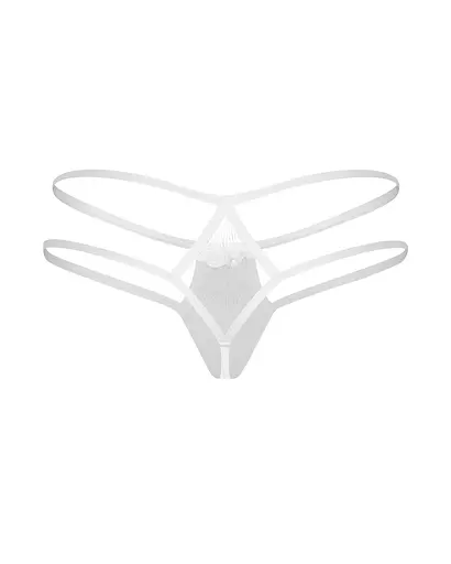 Сексуальні стрінги Obsessive Arrowel 2XL/3XL (білий) - фото 6