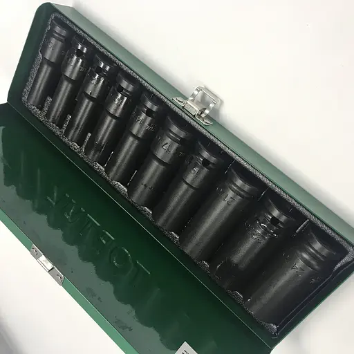 Комплект довгих головок торцевих ударних 1/2, 10-24 мм 10 од. Toptul hoz0007652 - фото 4