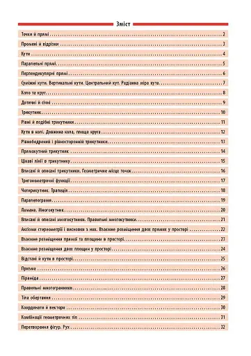 Довідник у таблицях. Геометрія. 7–11 класи - фото 2