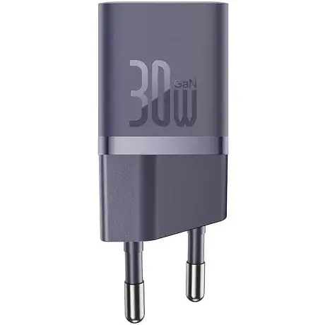 Сетевое зарядное устройство для Baseus GaN5 Fast Charger(mini) 1C 30W EU Cable Type-C to Type-C 1m фиолетовый P10110902523-00 - фото 1