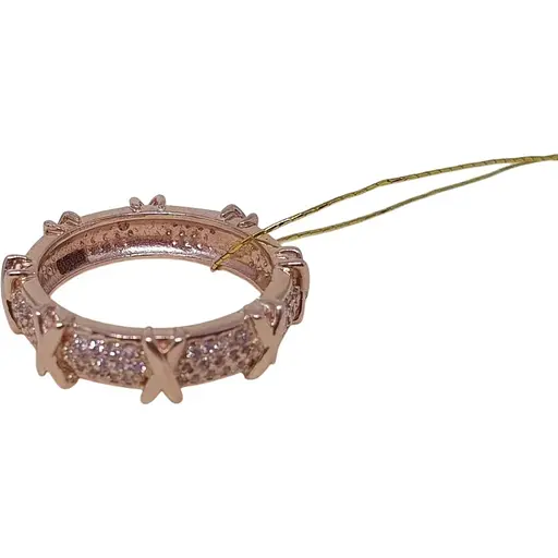 Золотое кольцо Платон с фианитами. 1К229/01Б 17