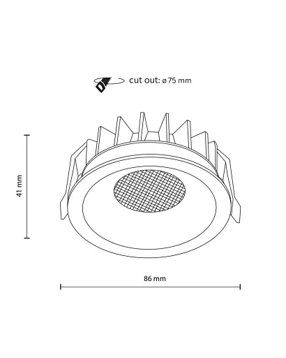 Точковий світильник TK Lighting 18126 Nexus LED 1x12W 3000K/4000K/6000K 802Lm IP20 білий - фото 3
