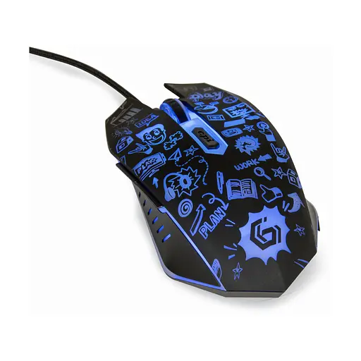 Мышка Gembird MUS-6B-GRAFIX-01 USB Black (MUS-6B-GRAFIX-01) - фото 3
