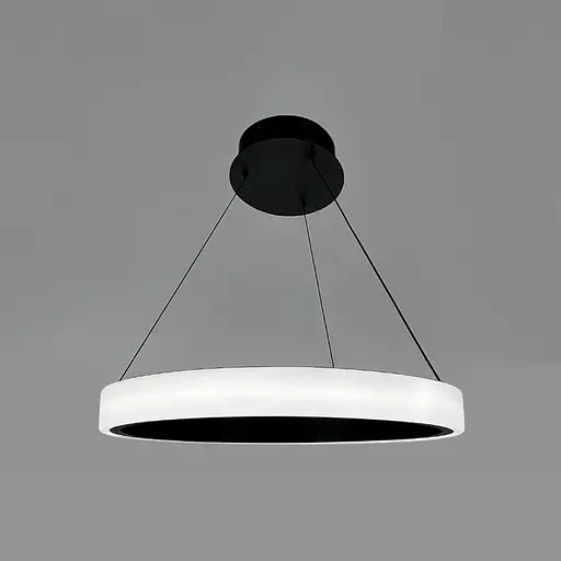 LED люстра подвесная в черном кольцевом корпусе Ø 50 см | Line F | Ст. MJ313-500 BK - фото 1