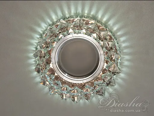 Чудовий, кришталевий, точковий світильник із вбудованим світлодіодним - фото 1