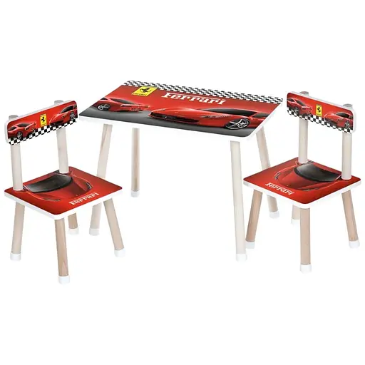 Детский столик Bambi M 501-19 Ferrari деревянный с двумя стульчиками