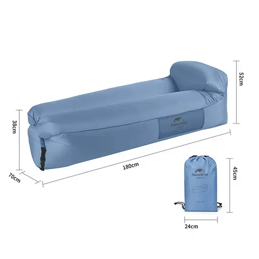 Ламзак з підголівником Naturehike NH20FCD06 (Блакитний) - фото 3