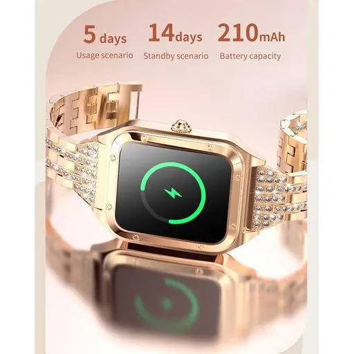 Женские умные смарт часы Smart Flower + 2 ремешка (Золотистые) - фото 7