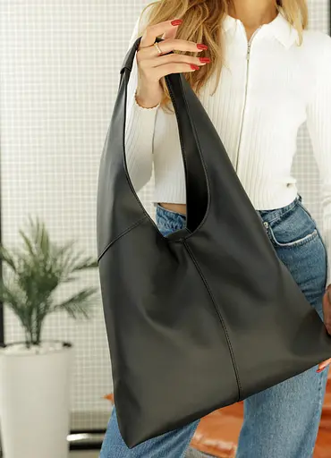 Женская сумка Sambag HOBO M черный 35 х 40 х 8 см (53200001) - фото 6