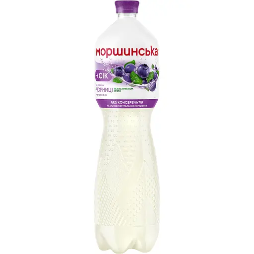 Напій соковмісний Моршинська Чорниця-М'ята негазований 1,5 л