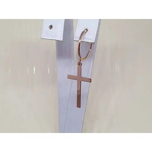 Золотая моносерьга Tango Крестик. 470611Ш - фото 2