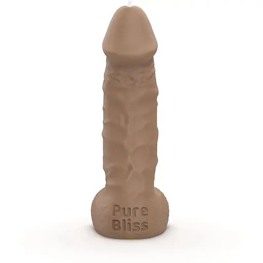 Свічка у вигляді члена Pure Bliss Mini Brown 15 см - фото 2
