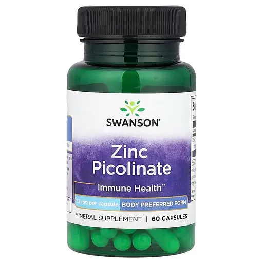 Піколінат цинку Swanson Zinc Picolinate 22 mg 60 caps (1086-100-98-2790940-20)