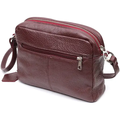 Кожаная женская сумка Grande Pelle 23х17х7 см sum0023597 - фото 2