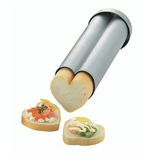 Форма хлібна для випікання хліба у формі серця із нержавіючої сталі з кришкою, Kitchen Master Сірий 86390 - фото 1