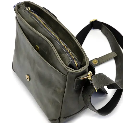 Чоловіча шкіряна сумка TARWA 25х26х8.5 см sum0025457 - фото 2