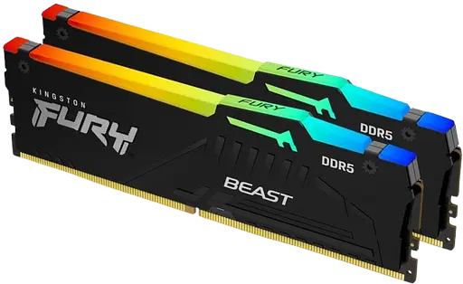 Оперативна пам'ять Kingston Fury 64GB (2x32GB) DDR5 6000MHz Beast RGB (ex.HyperX) (KF560C36BBEAK2-64)
