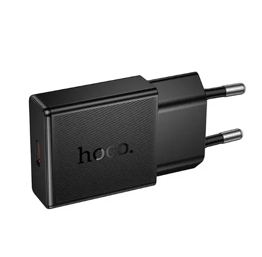Сетевое зарядное устройство Hoco N72 Speed ​​single-port PD20W ultra-thin charger(EU) Черный - фото 2