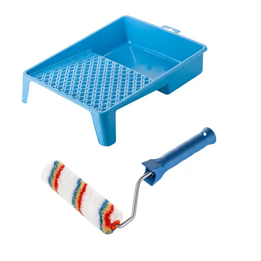 Валик "Елітаколор" 150х15 мм з ручкою та ванночка Polax (770-181) - фото 1