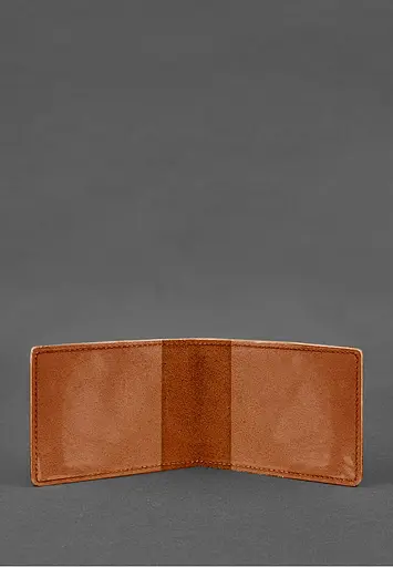 Кожаная обложка для разрешения на оружие светло-коричневая - фото 3