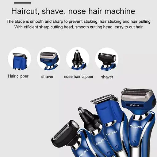 Універсальний триммер електробритва 4 в 1 Daling DL-9010 акумуляторний для стрижки волосся бороди - фото 2