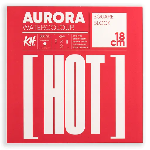 Склейка-блок для акварели Watercolour 300г/м2 20 л HP (проклейка 4 стороны) мелкое зерно Aurora - фото 2