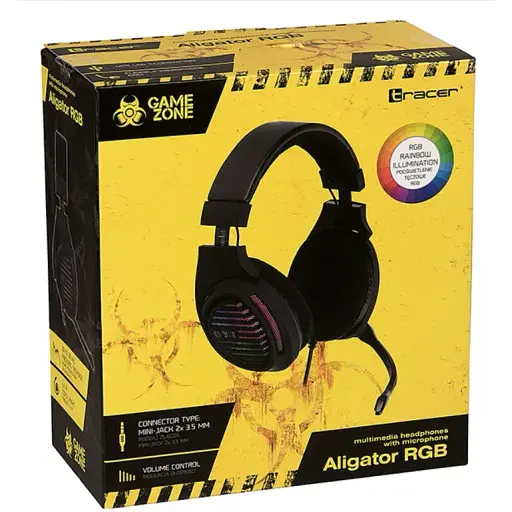 Комп'ютерна аудіо гарнітура Tracer Gamezone Aligator RGB Rainbow LED (TRASLU46466) - фото 5