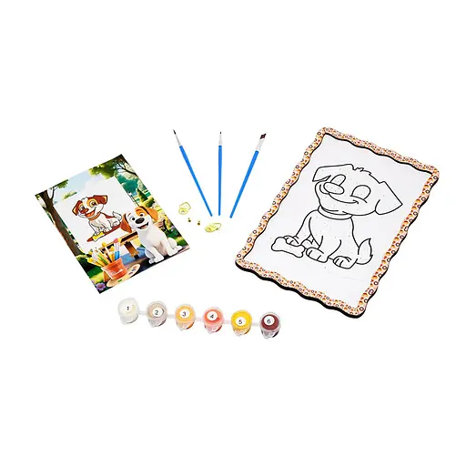 Дитячий набір для розпису по дереву "Вірний друг" Puz-22975 формат А5 - фото 2