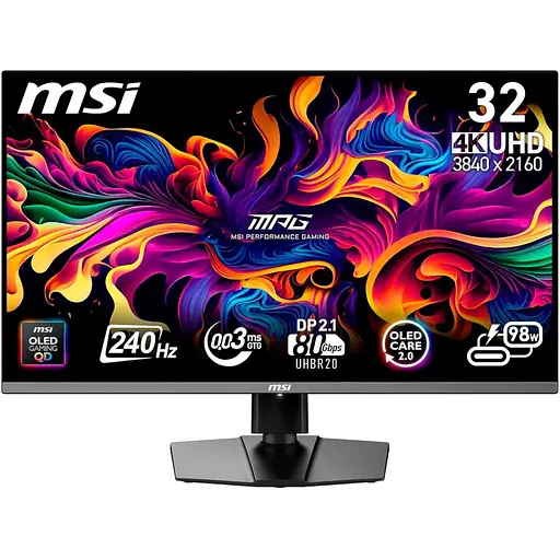 Монітор 31.5" MSI MPG 322URX QD-OLED UHD OLED 240Hz (MPG 322URX QD-OLED) - фото 1