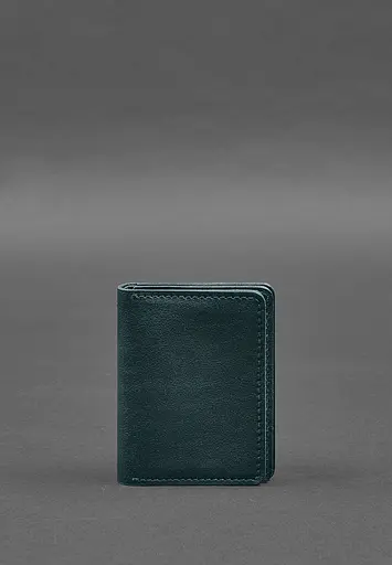 Кожаная обложка для водительского удостоверения, ID и пластиковых карт 2.0 зеленая - фото 2