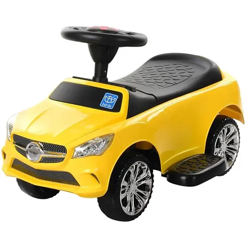 Каталка-толокар Bambi M 3503C-6 с родительской ручкой и музыкой для малыша, желтая