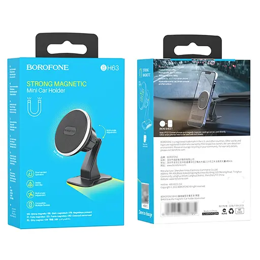 Автодержатель Borofone BH63 магнитный черный серебристый - фото 8