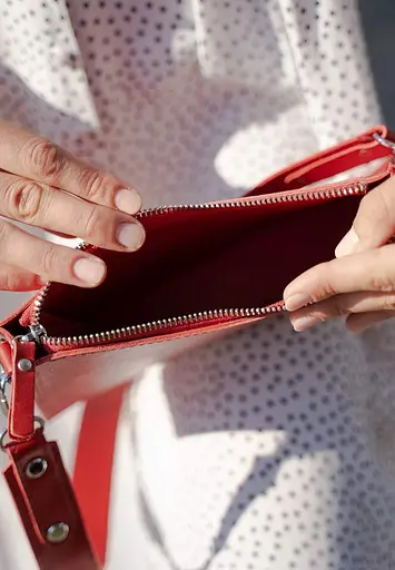 Жіноча шкіряна сумка Sally червона - фото 5