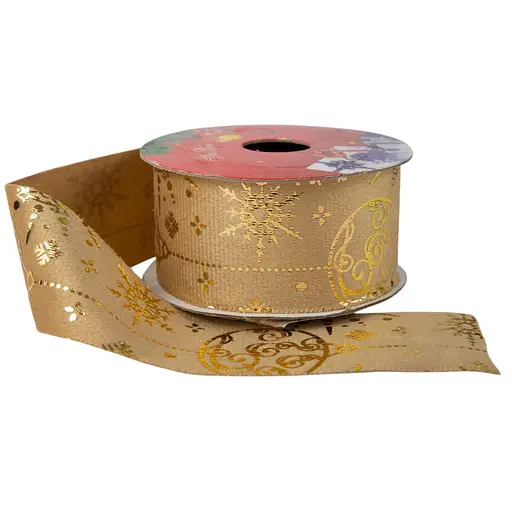 Стрічка декоративна Chomik текстиль 270х4 см бежева (TAS2220)