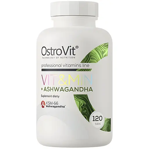 Диетическая добавка OstroVit VIT&MIN + Ashwagandha 120 таблеток