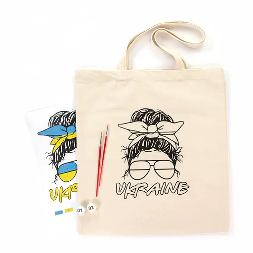 Набір екосумка-розмальовка „Ukraine“ бавовна 220 г/м2 38х42см ROSA Talent [CD] - фото 3
