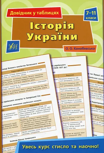 Довідник у таблицях. Історія України. 7–11 класи