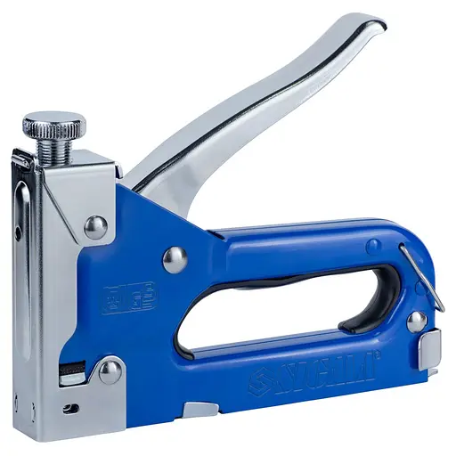 Степлер Sigma с регулятором для скоб 4-14мм (синий) (2821011) - фото 1