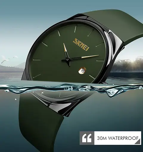 Наручний кварцовий годинник Skmei 1509 Зелений - фото 4