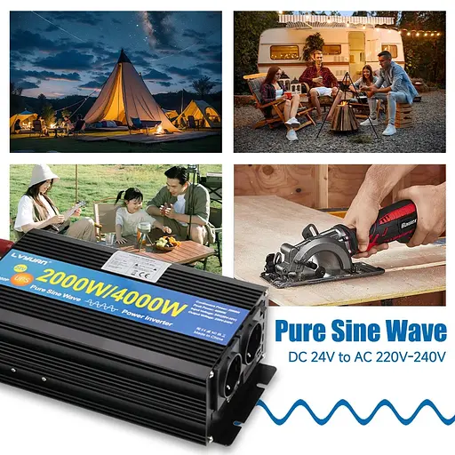 Інвертор перетворювач напруги Lvyuan F-2000P 24-230v 2000/4000w чистий синус - фото 5