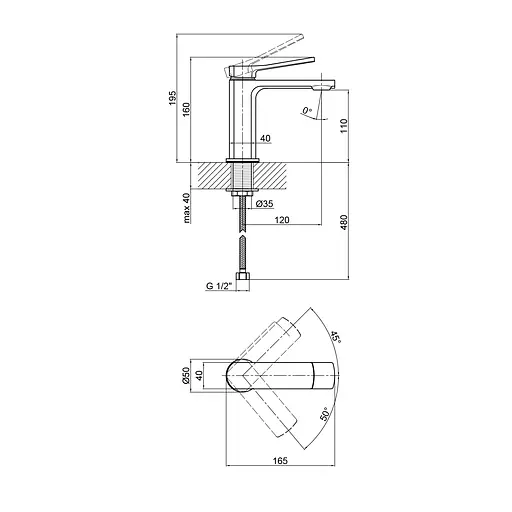 Смеситель для раковины Qtap Slavonice 1042103B (QTS(LA1042103B) - фото 2